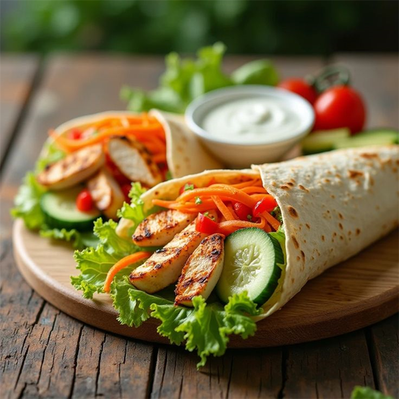 Veganer Wrap mit Gemüse & Grill-Tofu