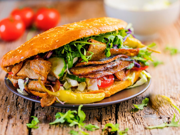 Veganer Döner im Fladenbrot